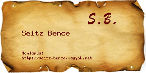 Seitz Bence névjegykártya